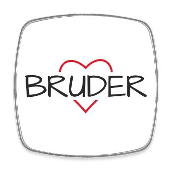 Anniversaire cadeau du Frère Cœur - Magnet carré - blanc - Devant