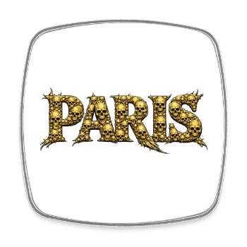 Police de CRÂNE de PARIS - Magnet carré - blanc - Devant
