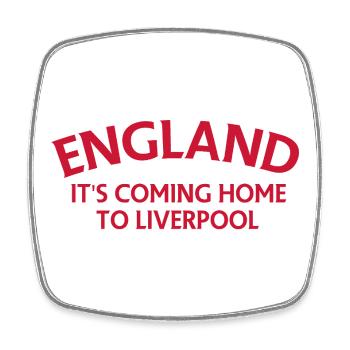 L’Angleterre Elle rentre à Liverpool - Magnet carré - blanc - Devant