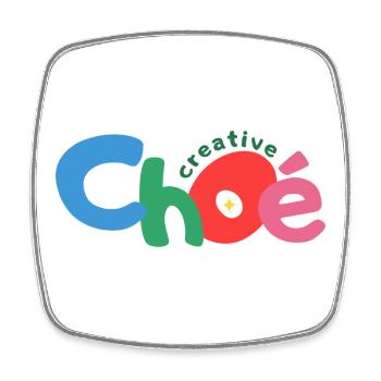 Choe Creative Text - Square fridge magnet - white - Front