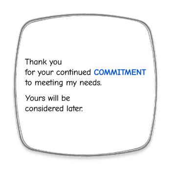 Baby Performance Review - Commitment - Square fridge magnet - white - Front