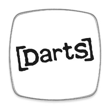 Funny Darts Shirt for darts players and darts fans - Square fridge magnet - white - Front
