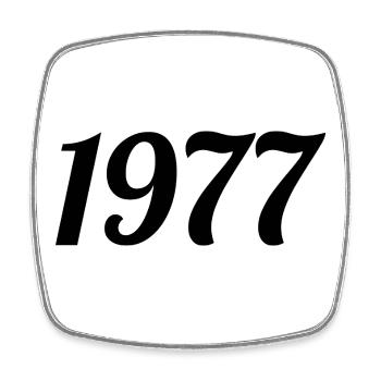 1977 Vintage 1977 Anniversaire Rétro 1977 Cadeau - Magnet carré - blanc - Devant