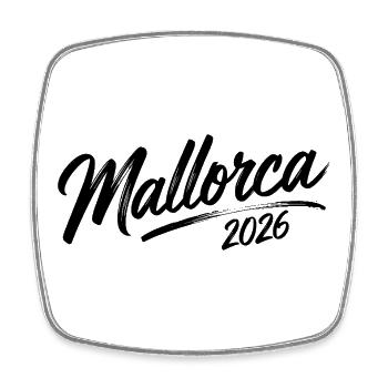 Mallorca 2026 - Square fridge magnet - white - Front