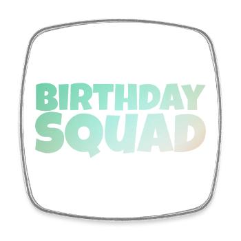 Birthday Squad – Coole Gruppe Geburtstag Design - Viereckiger Kühlschrankmagnet - Weiß - Vorne