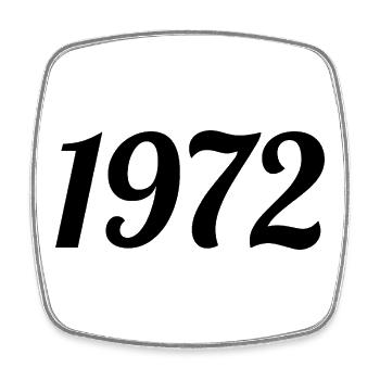 1972 Vintage 1972 Anniversaire Rétro 1972 Cadeau - Magnet carré - blanc - Devant
