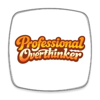 PROFESSIONAL OVERTHINKER VINTAGE - Viereckiger Kühlschrankmagnet - Weiß - Vorne