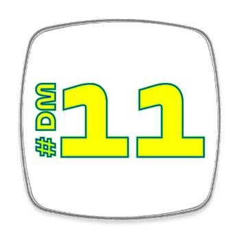 -DM11-2026 - Viereckiger Kühlschrankmagnet - Weiß - Vorne