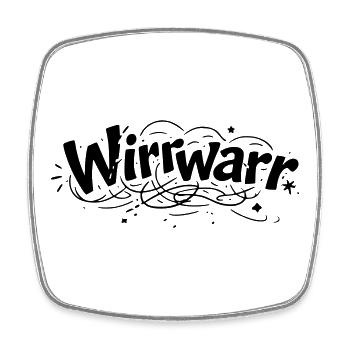 Wirrwarr - Viereckiger Kühlschrankmagnet - Weiß - Vorne