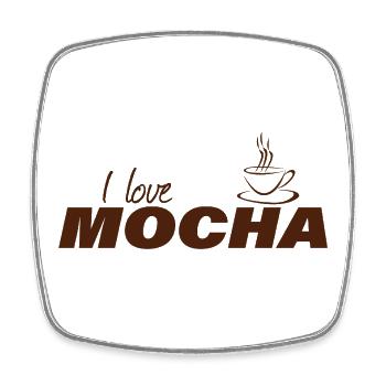 I LOVE MOCHA - Square fridge magnet - white - Front