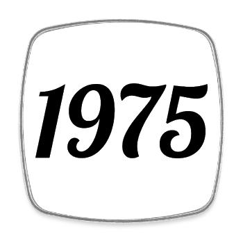 1975 Vintage 1975 Retro Birthday 1975 Gift - Square fridge magnet - white - Front