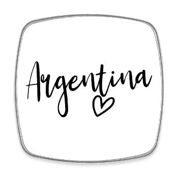 Argentina Heart Women Love Argentina - Square fridge magnet - white - Front