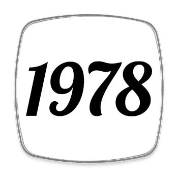 1978 - Magnet carré - blanc - Devant