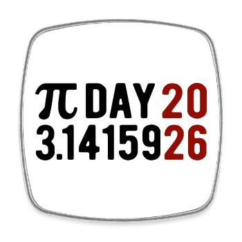 Pi Day 2026 avec le jeu des chiffres | Numéro de district 3.1415 - Magnet carré - blanc - Devant