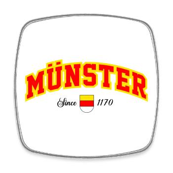 Münster City Schriftzug Banner - Viereckiger Kühlschrankmagnet - Weiß - Vorne