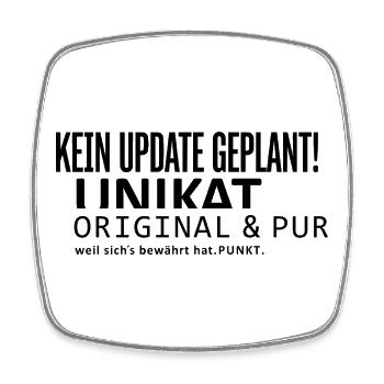 Kein Update geplant! - Viereckiger Kühlschrankmagnet - Weiß - Vorne