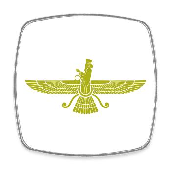 Faravahar Wing Symbol Iran Persia - Square fridge magnet - white - Front