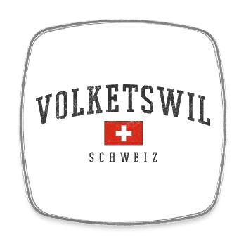 Volketswill Schweiz Flag - Viereckiger Kühlschrankmagnet - Weiß - Vorne
