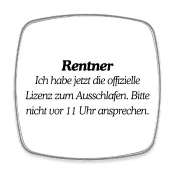 Pensioners at last - Square fridge magnet - white - Front