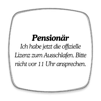 Endlich Pensionär  - Viereckiger Kühlschrankmagnet - Weiß - Vorne