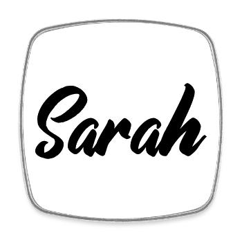 sarah_name - Magnet carré - blanc - Devant