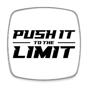 Push It To The Limit - Viereckiger Kühlschrankmagnet - Weiß - Vorne
