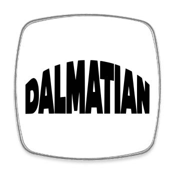 Dalmatian, Dalmatian lettering - Square fridge magnet - white - Front