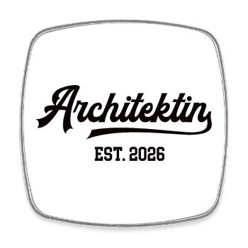 Architektin Architektur Studentin Abschluss 2026 - Viereckiger Kühlschrankmagnet - Weiß - Vorne