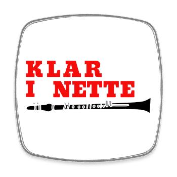 Klarinette - Klar bin I a Netter - Klarinettist - Viereckiger Kühlschrankmagnet - Weiß - Vorne