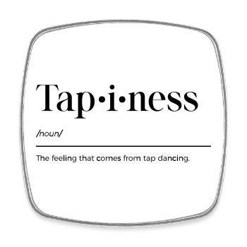 Tap Dance Shirt - Viereckiger Kühlschrankmagnet - Weiß - Vorne