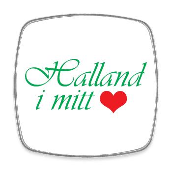 Halland dans mon cœur - Magnet carré - blanc - Devant