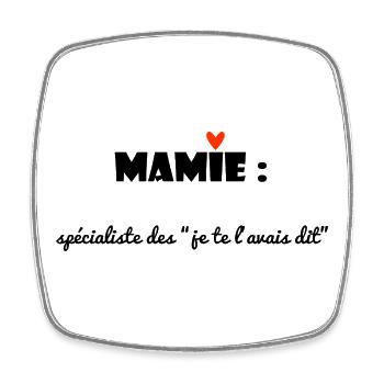 OMA. MAMA. OMA. MUTTERTAG - Viereckiger Kühlschrankmagnet - Weiß - Vorne