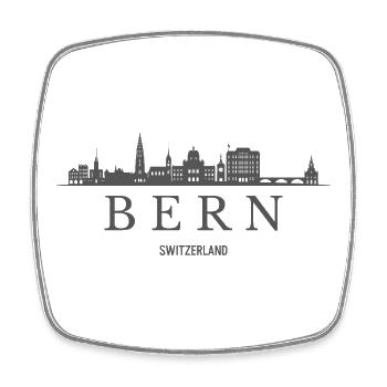 Bern, Schweiz, Berner Skyline - Viereckiger Kühlschrankmagnet - Weiß - Vorne