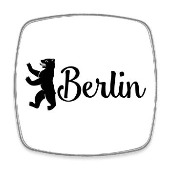 berlin - Viereckiger Kühlschrankmagnet - Weiß - Vorne