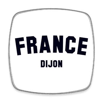 Dijon France  - Viereckiger Kühlschrankmagnet - Weiß - Vorne