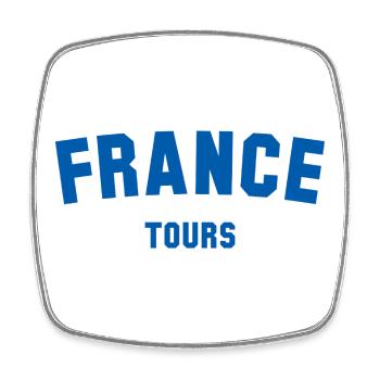 Tours France Frankreich - Square fridge magnet - white - Front