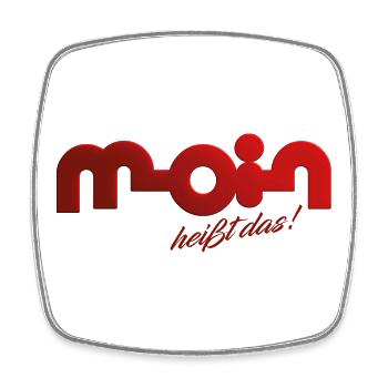 Moin heißt das! - Viereckiger Kühlschrankmagnet - Weiß - Vorne