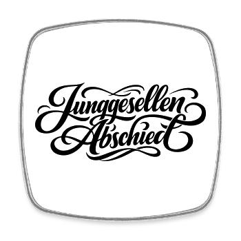 Bachelor Party Bachelor Party Lettering - Square fridge magnet - white - Front