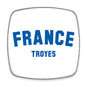 Troyes France  - Viereckiger Kühlschrankmagnet - Weiß - Vorne