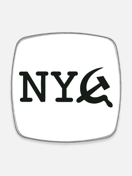 NY Commie - Magnet carré - blanc