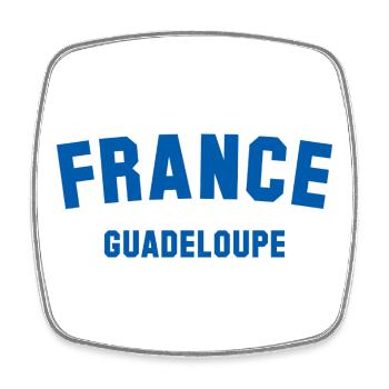 Guadeloupe France - Viereckiger Kühlschrankmagnet - Weiß - Vorne