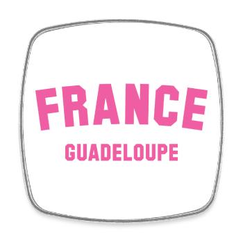 Guadeloupe France - Viereckiger Kühlschrankmagnet - Weiß - Vorne