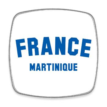 Martinique France Caribbean Karibik - Square fridge magnet - white - Front