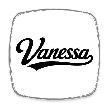 Vanessa name first last family - Square fridge magnet - white - Front