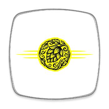 Hopfen Symbol - Viereckiger Kühlschrankmagnet - Weiß - Vorne