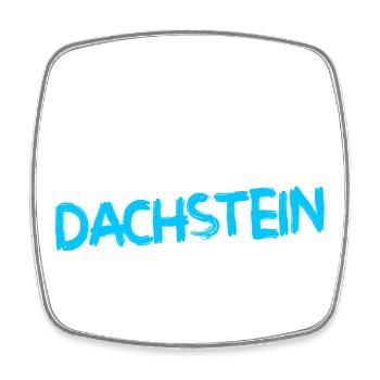 Souvenir de Dachstein Ramsau Autriche - Magnet carré - blanc - Devant