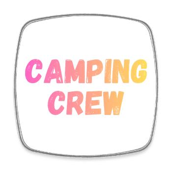 Camping Crew - Viereckiger Kühlschrankmagnet - Weiß - Vorne