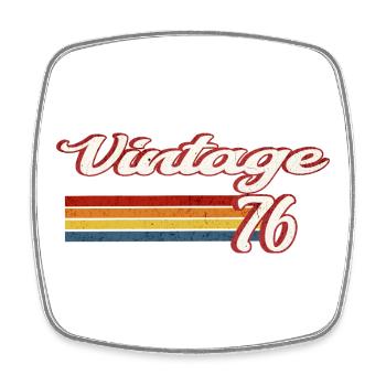 Vintage76 Retro Birthday - Square fridge magnet - white - Front