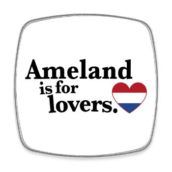 Ameland Lovers - NL I - Magnet carré - blanc - Devant