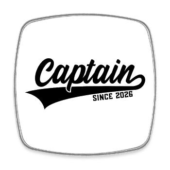 KAPITÄN 2026 CAPTAIN SINCE 2026 - Viereckiger Kühlschrankmagnet - Weiß - Vorne